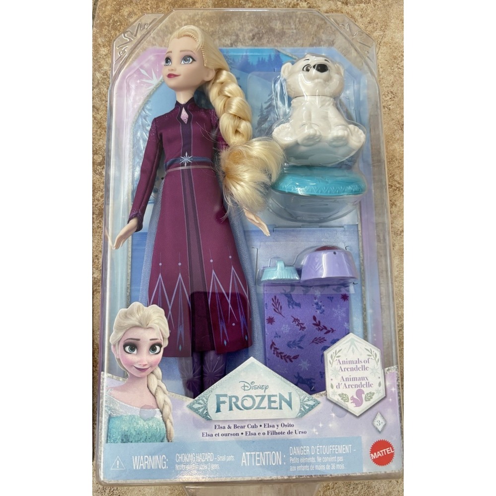 Disney Frozen Anna Elsa Animals of Arendelle Mattel Doll Set Wolf Bear NIB 2020 - Picture 3 of 8
